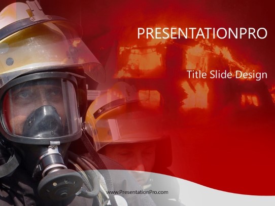 4 Alarm Fire PowerPoint Template title slide design