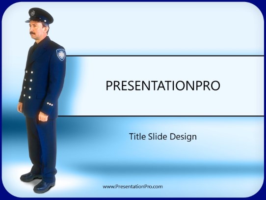 Officer PowerPoint Template title slide design