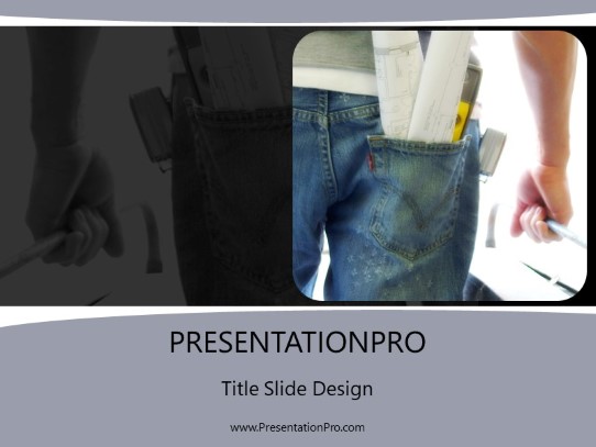Worker PowerPoint Template title slide design