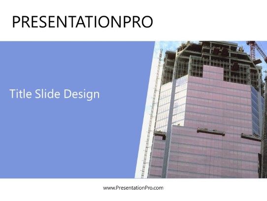 Going Up PowerPoint Template title slide design