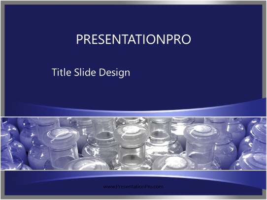 Plastic Bottles PowerPoint Template title slide design