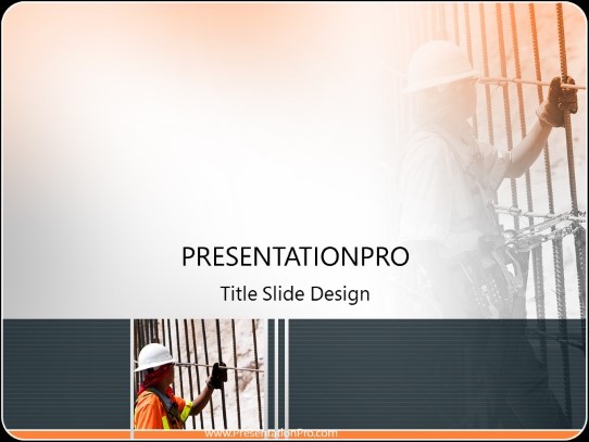 Rebar PowerPoint Template title slide design