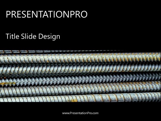 Rods PowerPoint Template title slide design