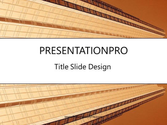 Vertiscraper PowerPoint Template title slide design