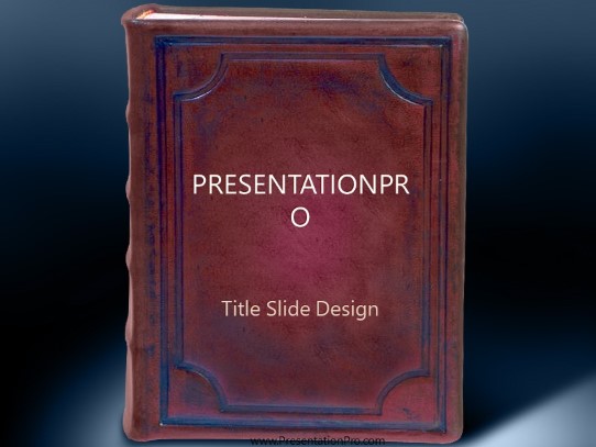 Book PowerPoint Template title slide design