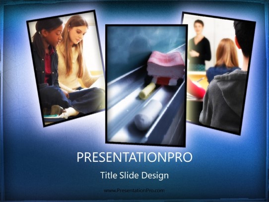 Education Blu PowerPoint Template title slide design