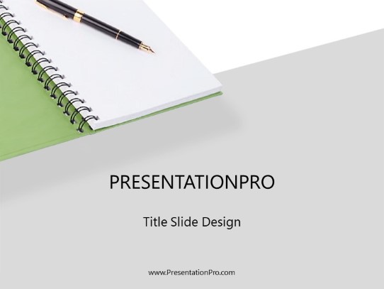 Fresh Page Gr PowerPoint Template title slide design