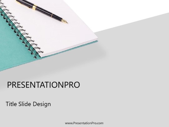 Fresh Page PowerPoint Template title slide design