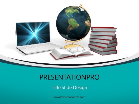 Knowledge Is Power PowerPoint Template title slide design