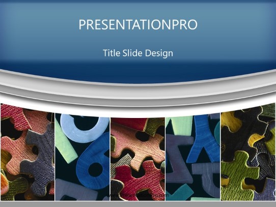 Learning Games 02 Blue PowerPoint Template title slide design