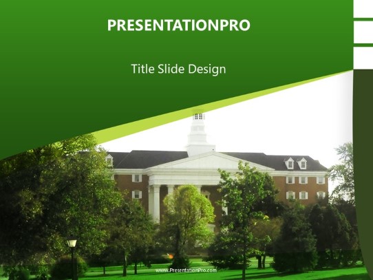 Lush Campus Life PowerPoint Template title slide design