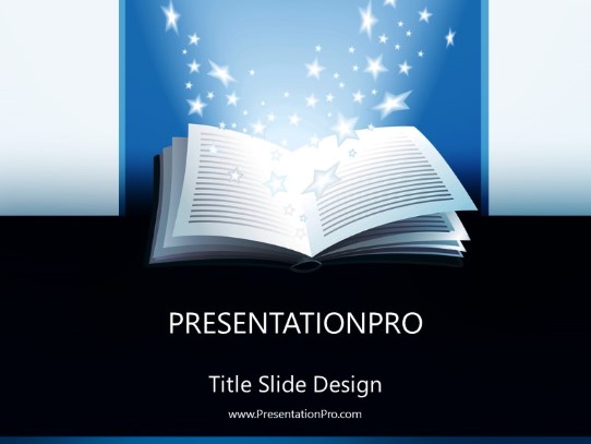 Open Book PowerPoint Template title slide design