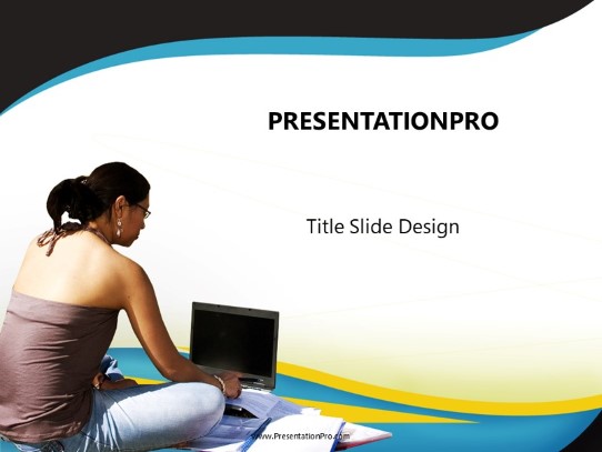 Outside Study Break PowerPoint Template title slide design