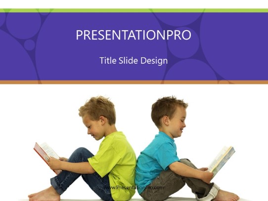 Reading Buddies PowerPoint Template title slide design