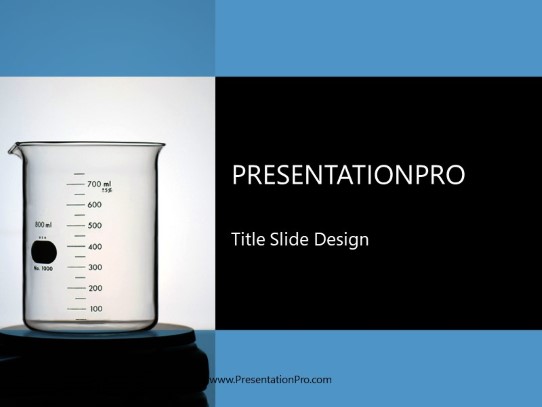 Science Beaker PowerPoint Template title slide design