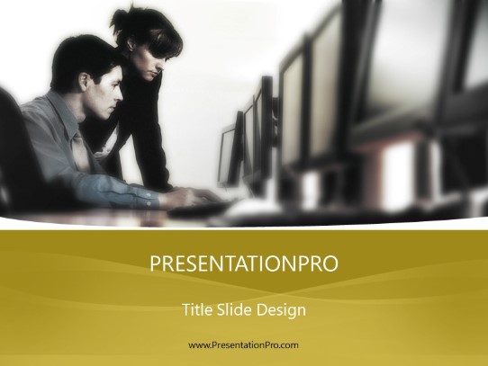 Show Me 03 Gold PowerPoint Template title slide design