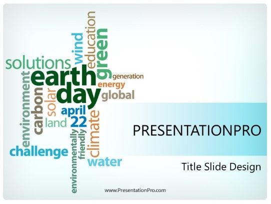 Earth Day Collage PowerPoint Template title slide design
