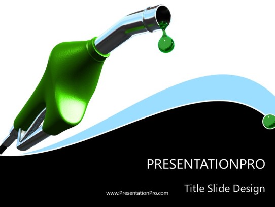 Greener Gas PowerPoint Template title slide design