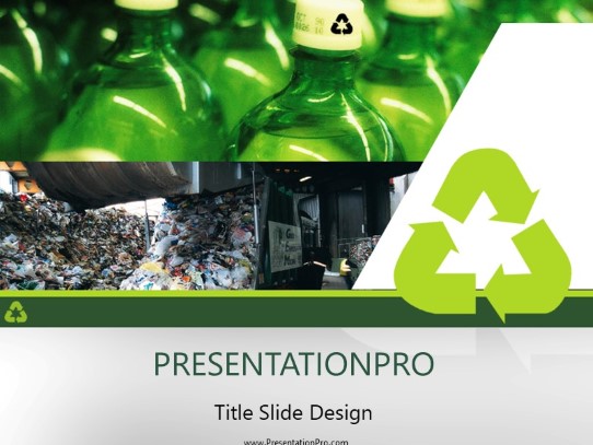 Recycling PowerPoint Template title slide design