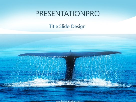 Save The Whales PowerPoint Template title slide design