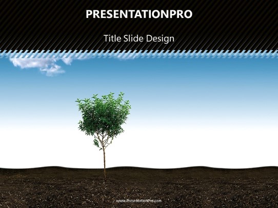 Small Tree PowerPoint Template title slide design