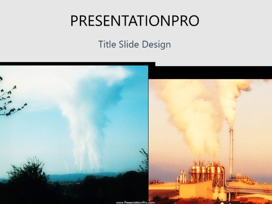 Stack Pollution PowerPoint Template title slide design