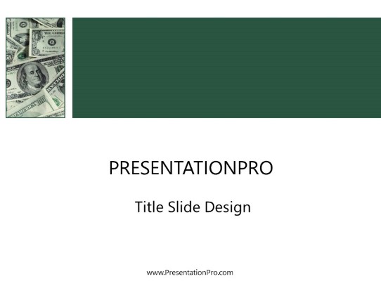 Cash13 PowerPoint Template title slide design