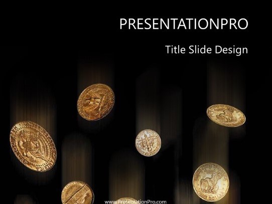 Coins04 PowerPoint Template title slide design