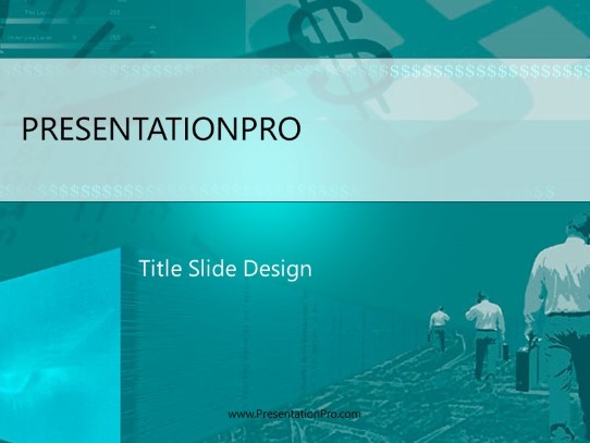 Financial Landscape PowerPoint Template title slide design