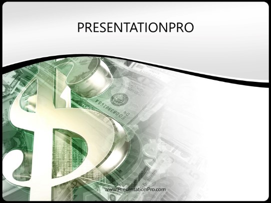 money mix gray PowerPoint Template title slide design