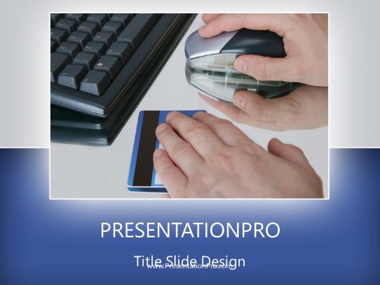 Shopping Online PowerPoint Template title slide design