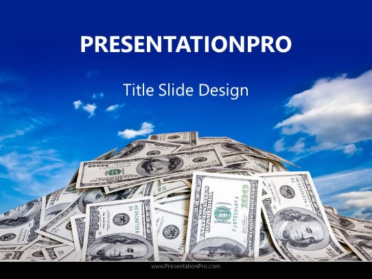 Sky High Money PowerPoint Template title slide design