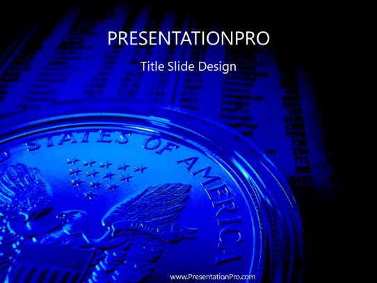 Usa Coin PowerPoint Template title slide design