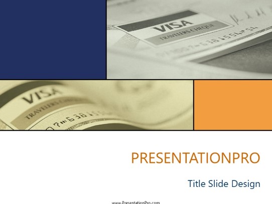 Visa PowerPoint Template title slide design