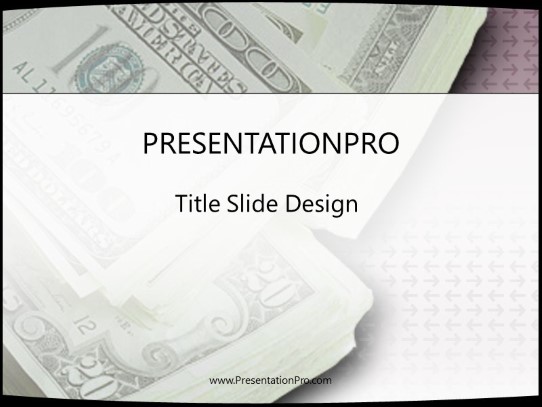 Cashflow PowerPoint Template title slide design