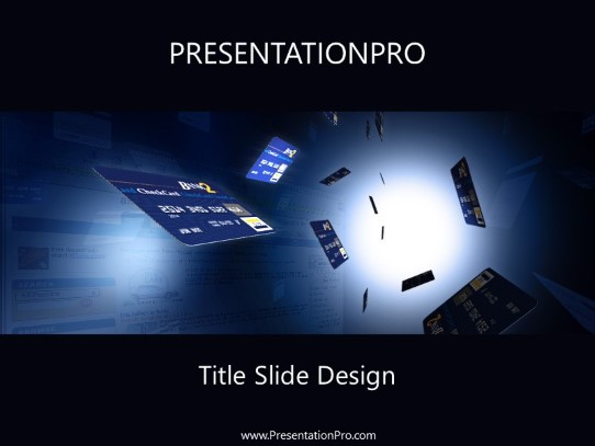 Credit Card PowerPoint Template title slide design