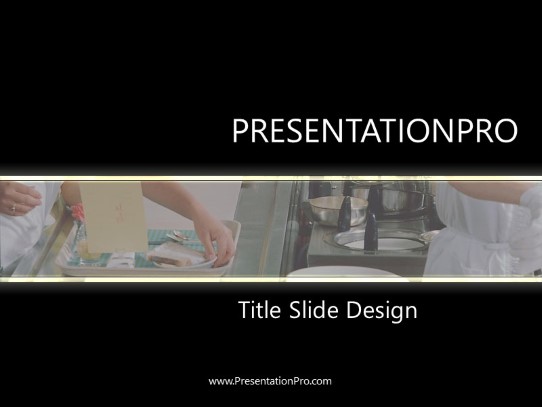 Cafe PowerPoint Template title slide design