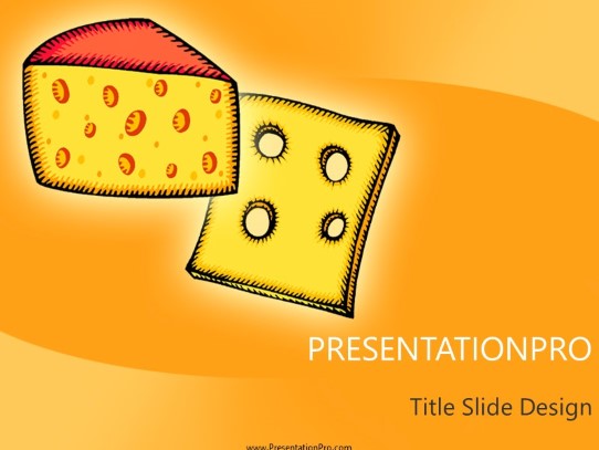 Cheesie PowerPoint Template title slide design