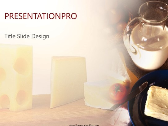 Dairy PowerPoint Template title slide design