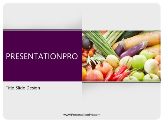 Food Variety PowerPoint Template title slide design