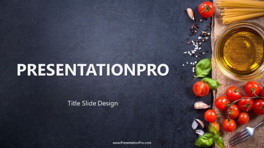 Fresh Ingredients Widescreen PowerPoint Template title slide design