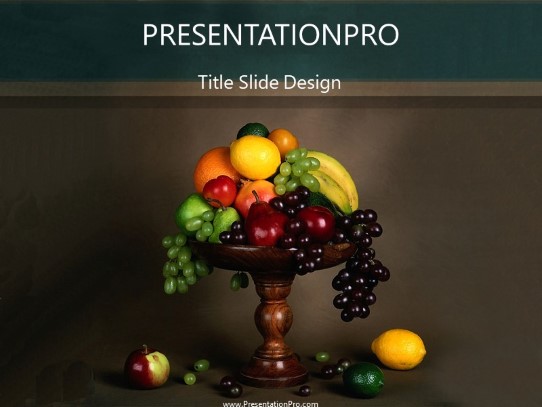 Fruity PowerPoint Template title slide design