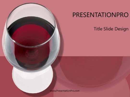 Glass Of Red PowerPoint Template title slide design