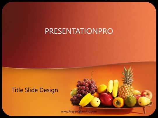 Healthyfruit PowerPoint Template title slide design