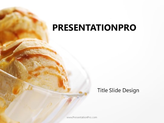 Ice Cream Scoops PowerPoint Template title slide design