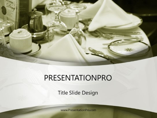 Reception Table PowerPoint Template title slide design