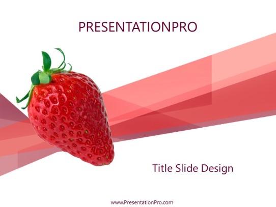Summer Strawberry PowerPoint Template title slide design