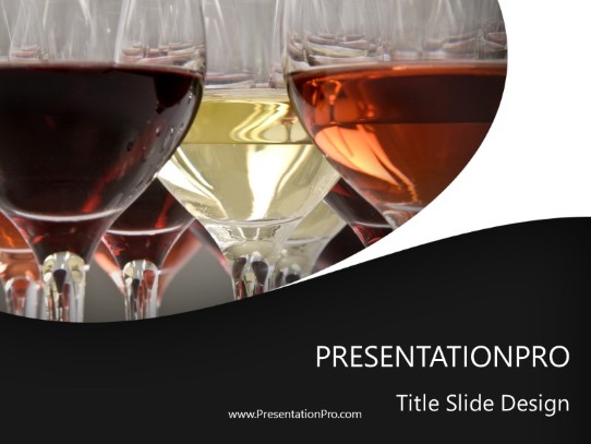 Wine Service PowerPoint Template title slide design
