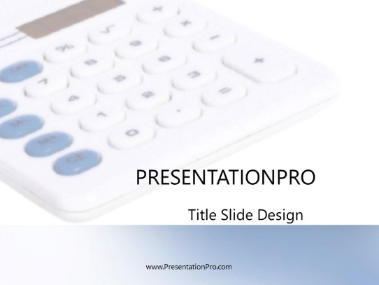Add It Blue PowerPoint Template title slide design