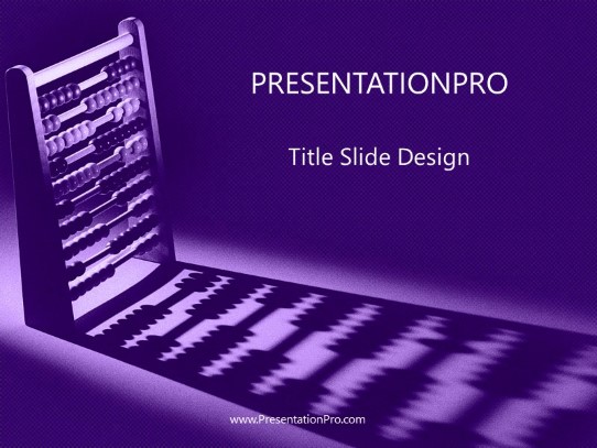 Add It Up Purple PowerPoint Template title slide design